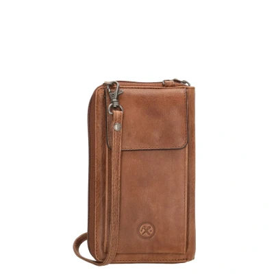 Afbeelding van Hide &amp; Stitches Paint Rock Telefoontasje Cognac 100% Leer