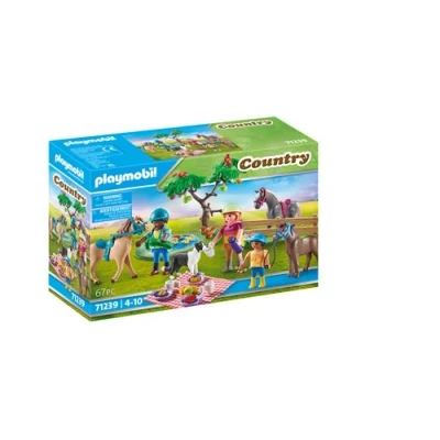 Image de Playmobil Country 71239 Cavaliers et chevaux pique nique