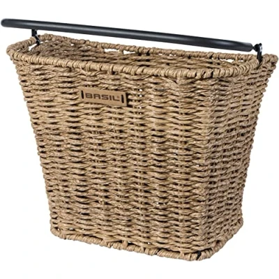 Afbeelding van Fietsmand Basil Bremen Rattan Look KF 27 x 35 29 cm seagrass