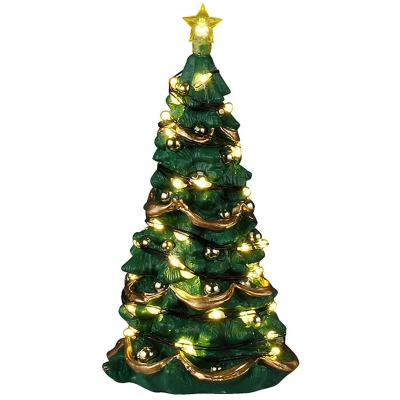 Afbeelding van Kerstdorpminiatuur Joyful Christmas Tree Clear Light 12x7x20 cm Lemax