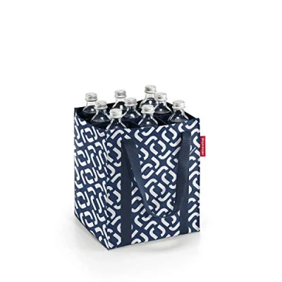 Afbeelding van Reisenthel Bottlebag Flessentas 9 Flessen 1Ltr 1L Signature Navy Blauw