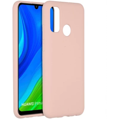 Afbeelding van Accezz Hoesje Geschikt voor Huawei P Smart (2020) Siliconen Liquid Silicone Backcover roze