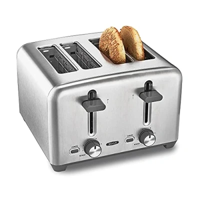 Afbeelding van BELLA Broodrooster voor 4 sneden met extra grote sleuven en kruimelplaat, 6 roosterniveaus, automatische uitschakeling opwarmfunctie, braden van brood, bagels wafels