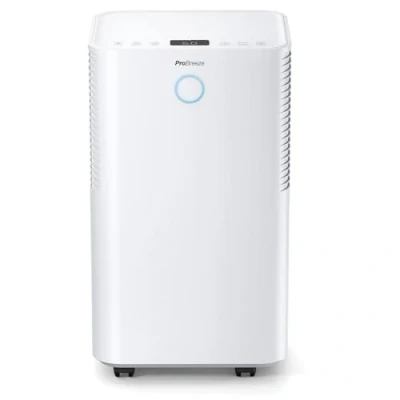 Afbeelding van Pro Breeze Luchtontvochtiger compressor 12 l/dag met automatische vochtsensor, drogen van de was, continue afwatering, nachtmodus en 24 uur timer, vermindert vocht, schimmel, condensatie