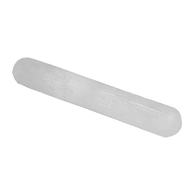 Afbeelding van Seleniet massage staaf 2 ronde uiteinden 15 cm M