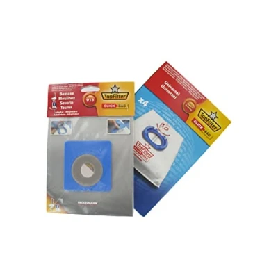 Afbeelding van Doos van 4 Top Filter universele stofzuigerzakken met Click Bag adapter voor Moulinex stofzuigers