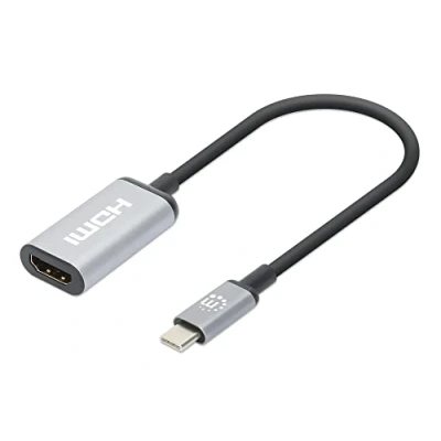 Afbeelding van Manhattan USB 2.0 Adapter [1x C stekker 1x HDMI bus] 4K@60Hz to 15 cm