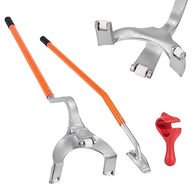 Image de VEVOR Levier Démonte Pneus Poids Lourds 571 622 mm Pneu Acier Barre Montage Démontage Manuel 3 Outils de Changement Maintien Talons Décolle talon pour Camion Sans Chambre à Air Orange
