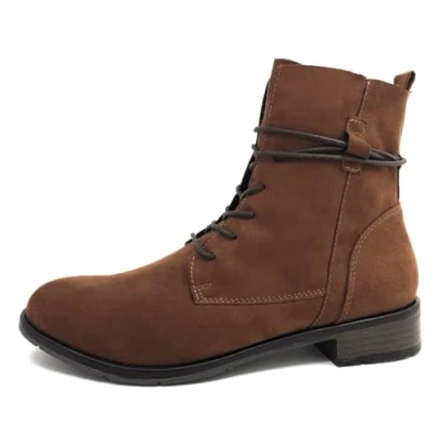 Afbeelding van Marco Tozzi Veterboots, Dames, Maat: 37, Cognac Textiel