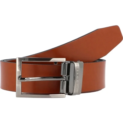 Afbeelding van bugatti Regular Riem, Heren, Maat: 90, Cognac/schwarz