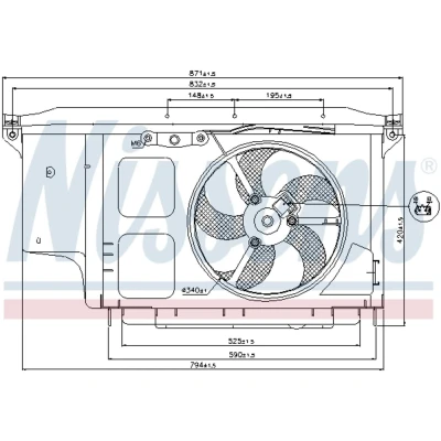 Afbeelding van Nissens Ventilatorwiel motorkoeling 85007
