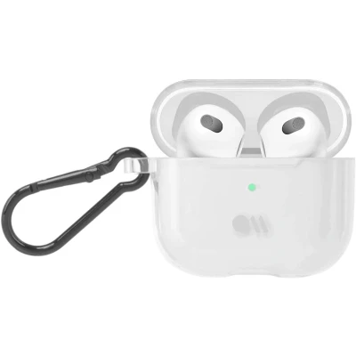 Afbeelding van Case Mate, Airpods hoesje Voor 3 Stoer in Silicone, Transparant