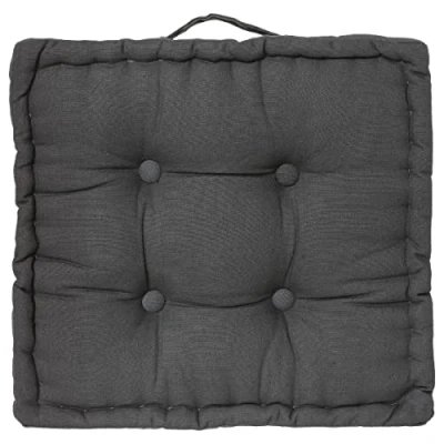 Afbeelding van Atmosphera Vloerkussen Square donkergrijs katoen 40 x 8 cm vierkant Extra dik