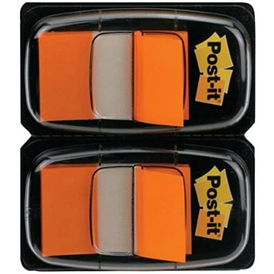 Afbeelding van Indextabs 3M Post it 680 25.4x43.2mm duopack oranje
