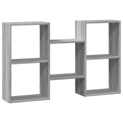 Afbeelding van vidaXL Wandschap 96x18x60 cm bewerkt hout grijs sonoma eikenkleurig