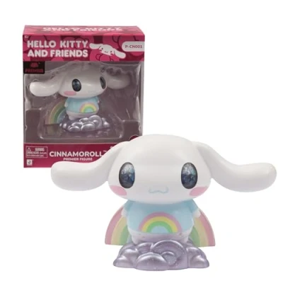 Afbeelding van Hello Kitty Eerste Cinnamoroll Edition verzamelfiguur, 10,2 cm, gedetailleerd motief voor presentatie of collectie Sanrio fans
