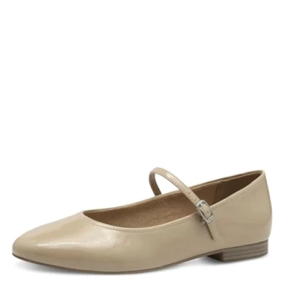 Afbeelding van Tamaris Dames 1 22122 42 ballerina&#039;s voor dames, Kleur: beige