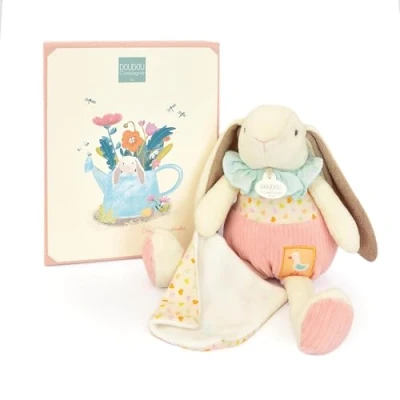 Afbeelding van Doudou et Compagnie, knuffeldoekje, Hangend konijn met 28cm