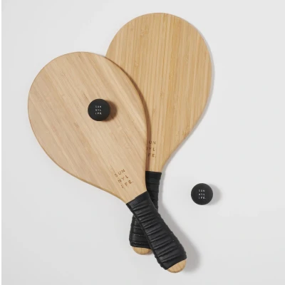 Afbeelding van Sunnylife Outdoor Games Bamboe Paddels Set Natural Brown / Bamboo