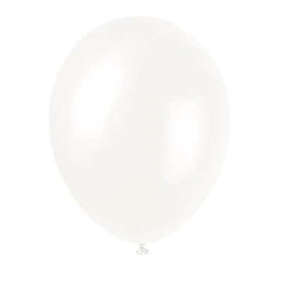 Afbeelding van Unique Party 80061 verpakking van 8 parelmoer latexballonnen 30 cm iriserend wit