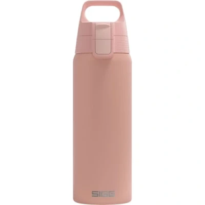 Afbeelding van Sigg Drinkfles van roestvrij staal Shield One Rose Geschikt voor koolzuurhoudende dranken Waterdicht en licht BPA vrij 18/8 roze 0,75 l