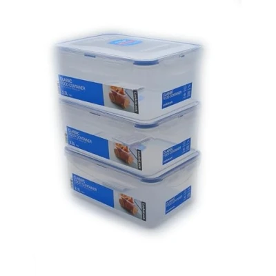 Afbeelding van Lock&amp;Lock Set van 3 multifunctionele voorraaddozen voor meel, 2,3 liter, vaatwasmachinebestendig
