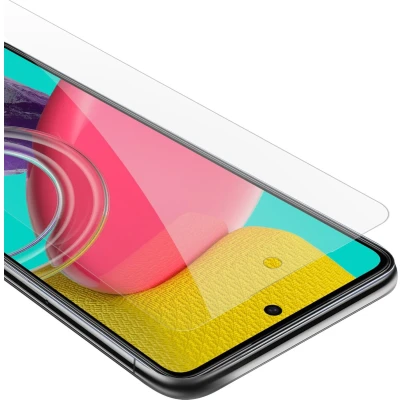 Afbeelding van Cadorabo Screenprotector geschikt voor Samsung Galaxy M53 5G Pantser film Beschermende in KRISTALHELDER Geharde (Tempered) display beschermglas 9H hardheid met 3D Touch