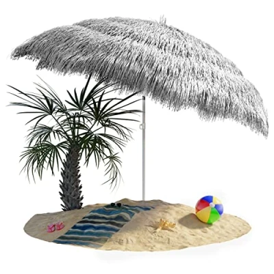 Afbeelding van Kingsleeve Parasol Hawaii 160 cm Verstelbaar Kantelbaar Grijs
