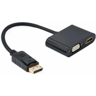 Afbeelding van DisplayPort naar HDMI + VGA adapterkabel, zwart