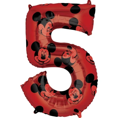 Afbeelding van AMSCAN Mickey cijferfolieballon 66 cm