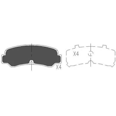 Afbeelding van KAVO PARTS KBP 9055 Remblokkenset TOYOTA: Corolla V Coupe