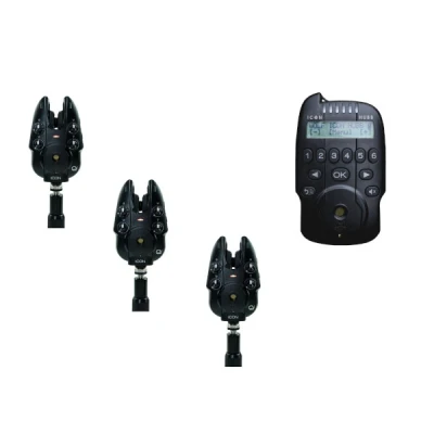 Afbeelding van Wolf ICON Qi 3 Rod Beetmelder &amp; HUBB Ontvanger 3+1 Set