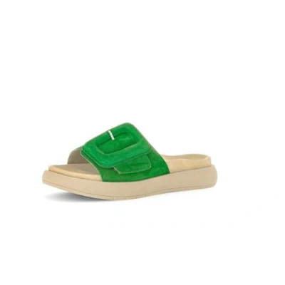 Afbeelding van Gabor Pantoffels, Dames, Maat: 42, Verde Veloursleer