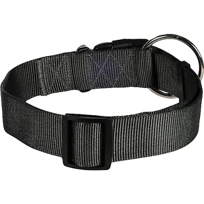 Afbeelding van Hond Halsband Ziggi Donkergrijs XL 55 75cm 40mm