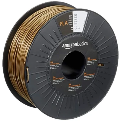 Afbeelding van Amazon Basics PLA filament voor 3D printers, diameter 1,75 mm, goud, spoel van 1 kg