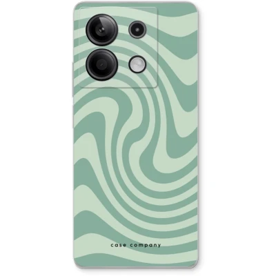 Afbeelding van Case Company® hoesje geschikt voor Xiaomi Redmi Note 13 5G Swirl Groen Soft Cover Telefoonhoesje Bescherming aan alle Kanten en Schermrand