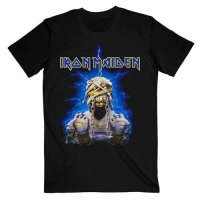 Afbeelding van Iron Maiden Powerslave Mummy Heren T shirt M Zwart