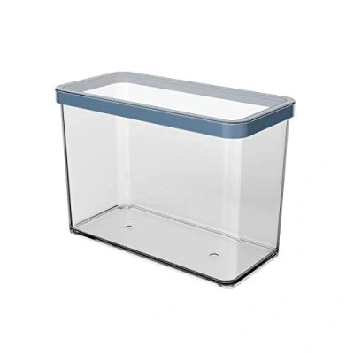 Afbeelding van Rotho Loft voorraaddoos deksel, voedselveilige kunststof (PP) BPA vrij, transparant/blauw, 2,1 l, l (20 x 10 14,2 cm)