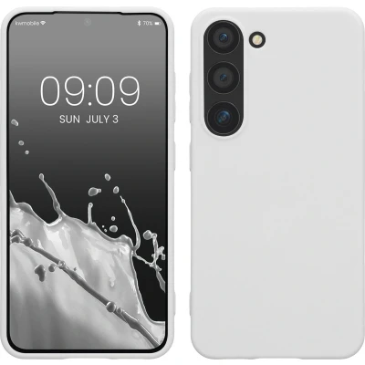 Afbeelding van kwmobile telefoonhoesje geschikt voor Samsung Galaxy S23 Hoesje smartphone Back cover in mat wit