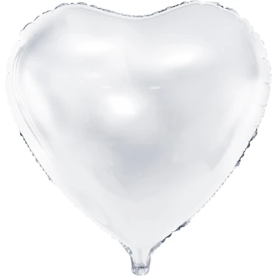 Afbeelding van Amscan Folieballon Hart Satijn Wit 46 cm