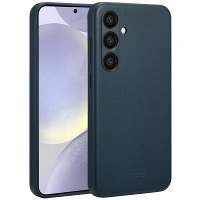 Afbeelding van Accezz Hoesje Geschikt voor Samsung Galaxy S24 Plus MagSafe Leather Backcover donkerblauw