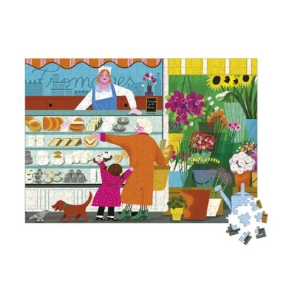 Image de Puzzle Janod Sur le marché 500 pièces