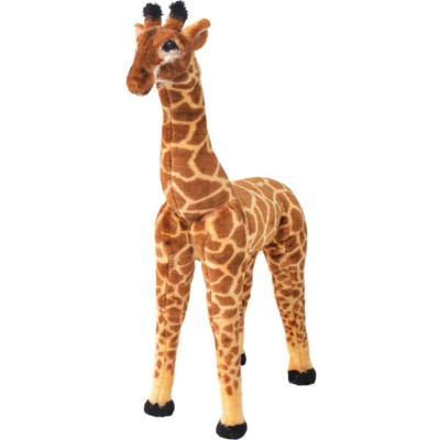 Afbeelding van vidaXL Speelgoedgiraffe staand XXL pluche bruin en geel