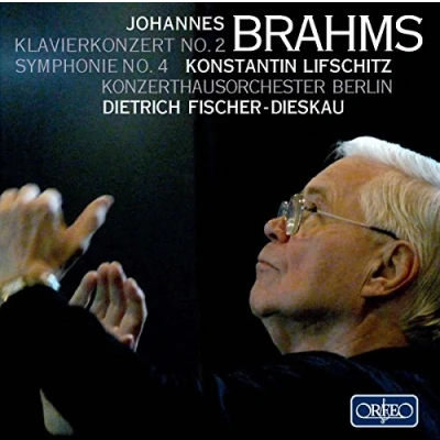 Afbeelding van Konstantin Lifschitz, Konzerthausorchester Berlin, Dietrich Fischer Dieskau Brahms: Klavierkonzert No.2, Symphonie No.4 (2 CD)