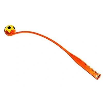 Afbeelding van Flamingo Shooter Softbal Hondenspeelgoed 63 cm Oranje;Geel