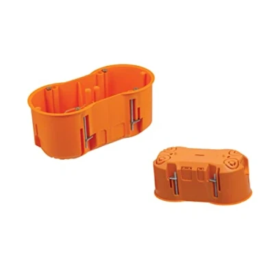 Afbeelding van Pawbol 2 x holle wandcontactdoos diepte 60 mm freesgat Ø 68 met 4 voorgemonteerde schroeven