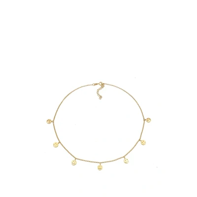 Afbeelding van Elli Choker Emoji Basic Ketting goldcoloured, Dames, Maat: 36, Gold coloured