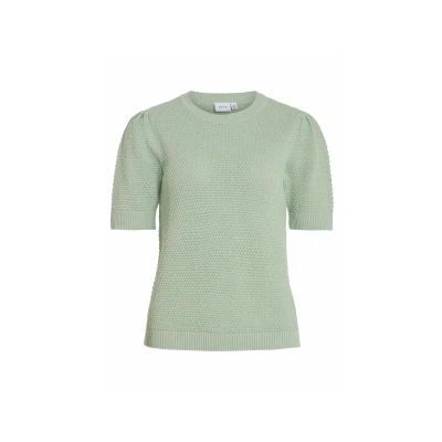 Afbeelding van VILA Tshirt basic, Dames, Maat: XL, Silt green