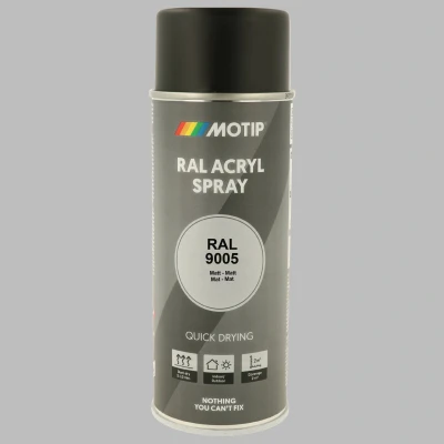Afbeelding van Industrial RAL9005 400ml. Motip