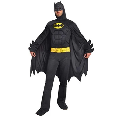 Afbeelding van Ciao Batman Dark Knight Original DC Comics, kostuum voor volwassenen, zwart, L, zwart.